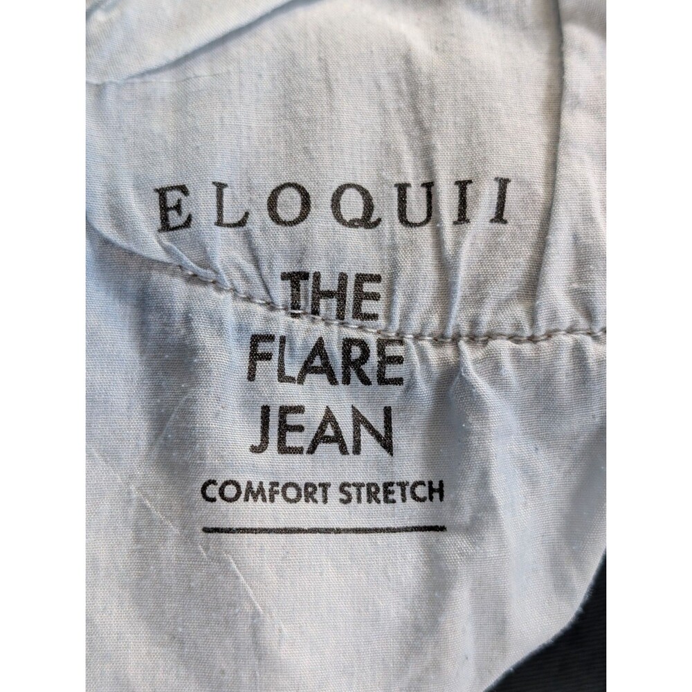 Eloquii Jeans Womens 16 Blue Stretch Flare Denim High Rise Casual Boho Trendy - Picture 7 of 12